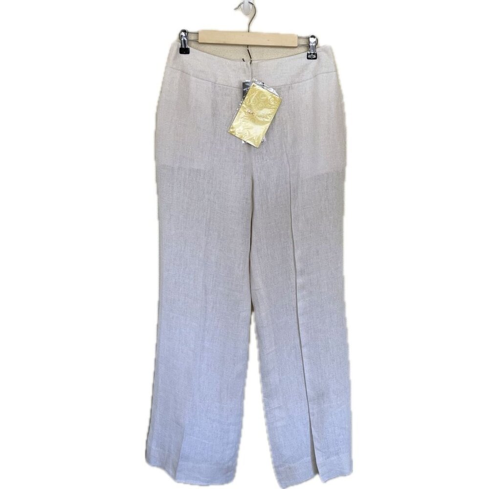 NWT Vintage Bradley Bayou Sparkly Linen Wide-Leg Pants – Size 12